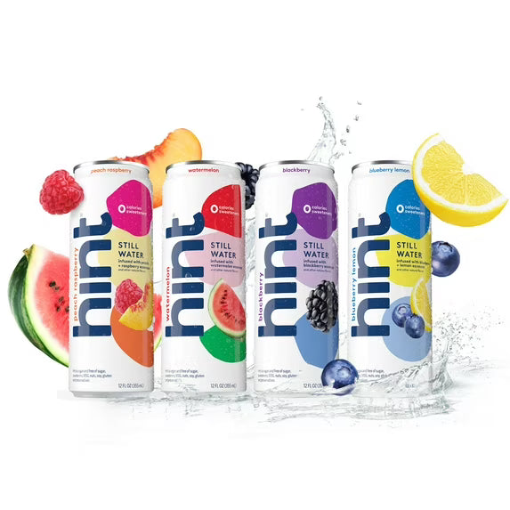 Hint Canned Water, Blackberry-Purified Flavored Water with Zero Calories, Natural Flavors, and Sugar Free - 12 Fl Oz Cans (Pack of 12)