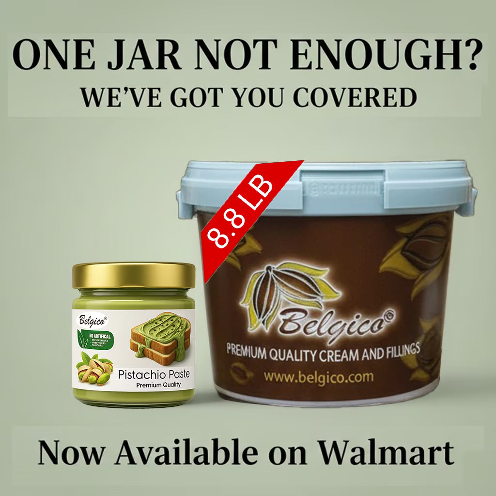 Pistachio Cream, Pistachio Paste, Pistachio Spread, Pistachio Cream for Dubai Chocolate Bar, 7.05 oz.(200gr), Belgico Pistachio Cream Paste