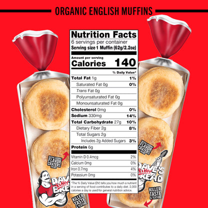 Dave's Killer Bread Killer Classic English Muffins, Organic English Muffins, 6 Count
