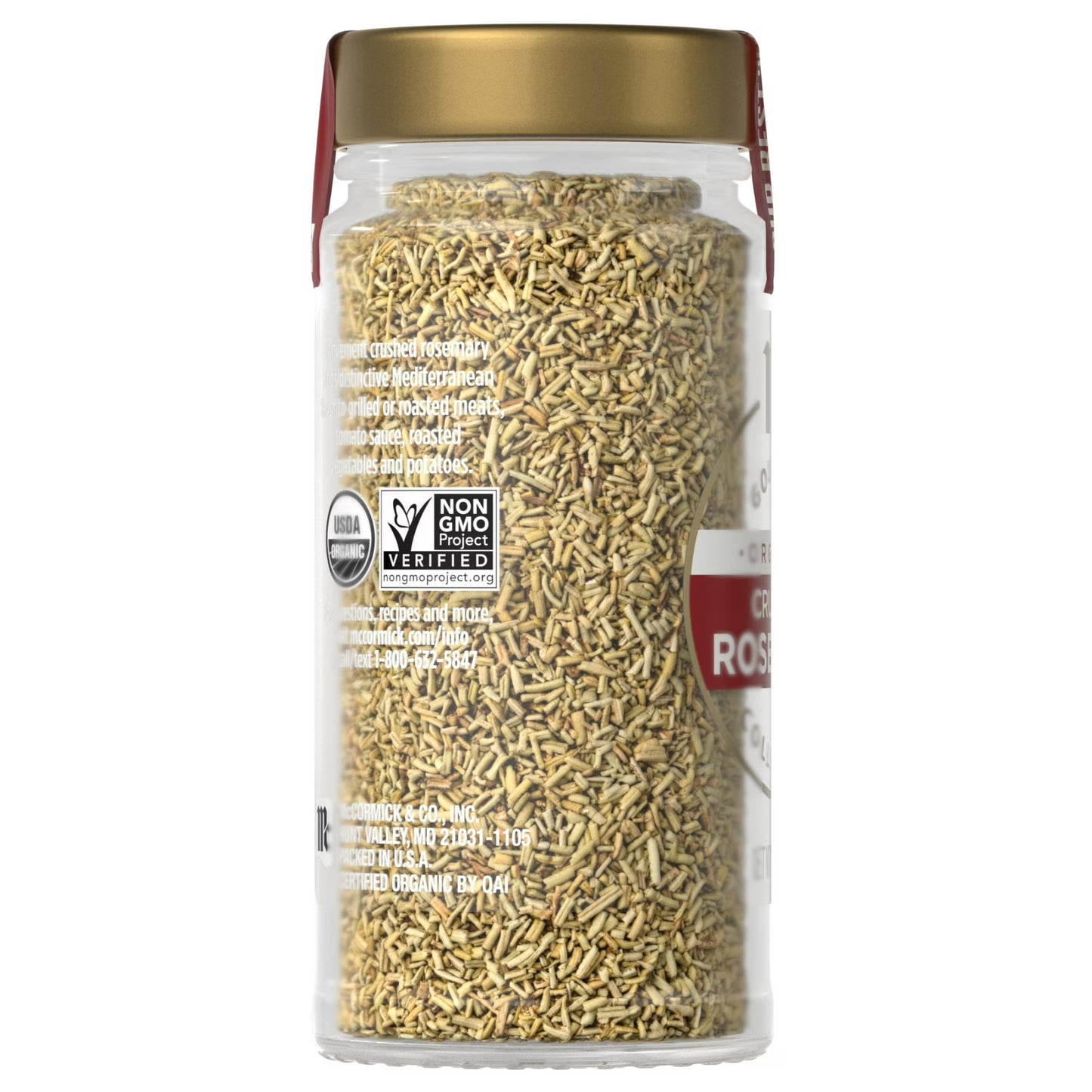 McCormick Gourmet Organic Crushed Rosemary, 1.0 oz Bottle