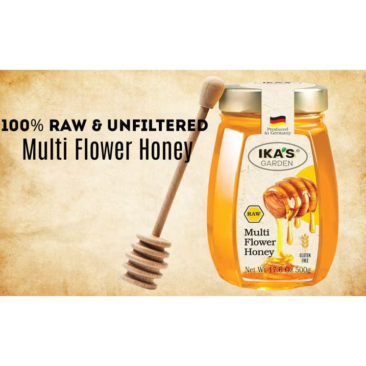 Ika's Garden Raw Multiflower Honey - 17.6 Oz. / 500g