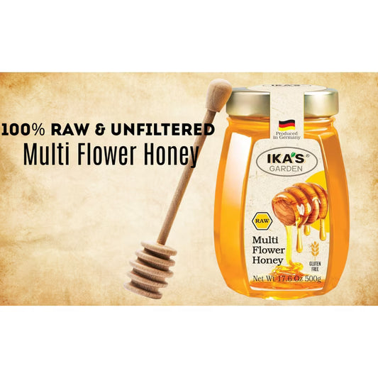 Ika's Garden Raw Multiflower Honey - 17.6 Oz. / 500g