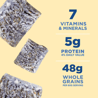 Kellogg's Frosted Mini-Wheats Blueberry Muffin Breakfast Cereal, 48g Whole Grain, Family Size, 20 oz