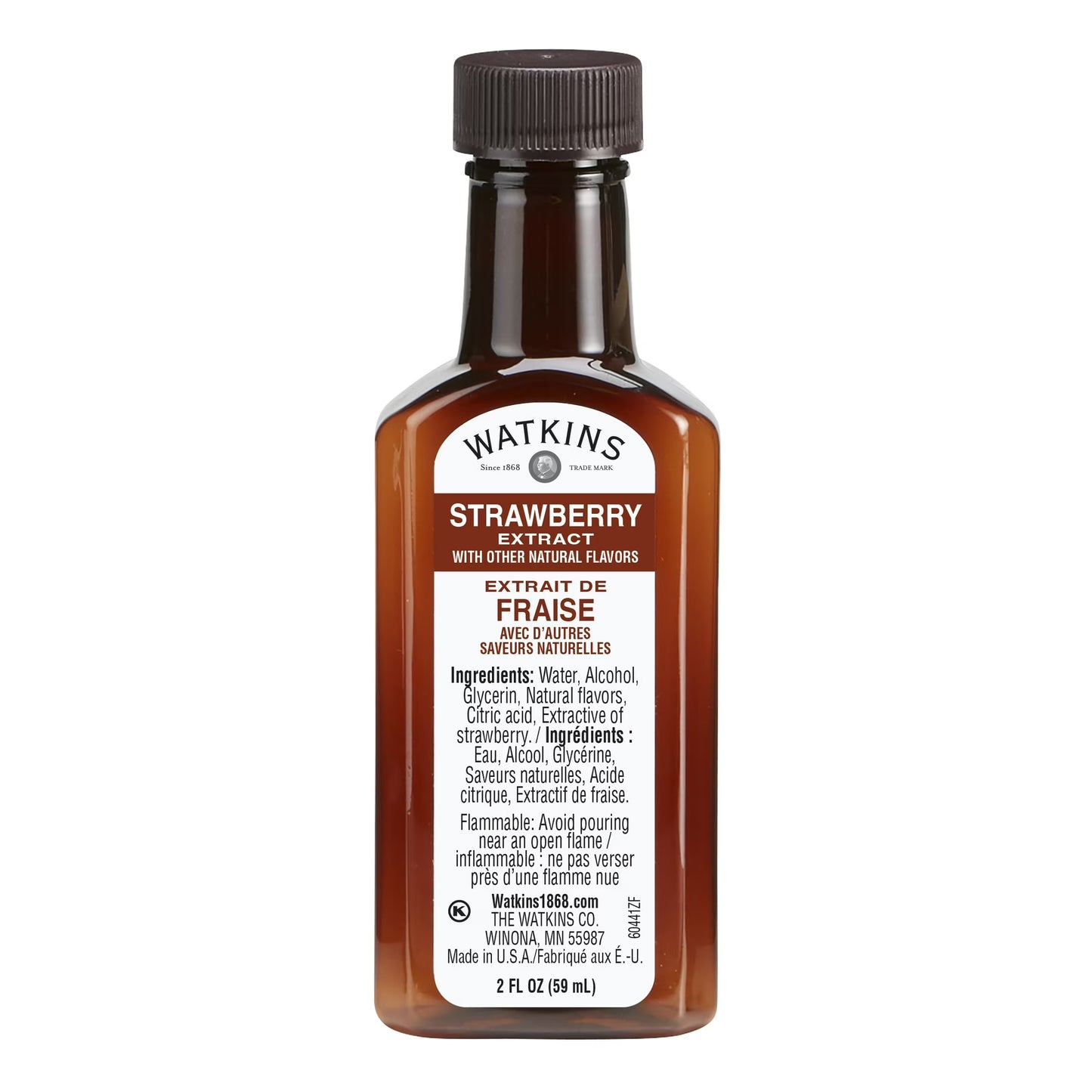 Watkins Strawberry Extract with Other Natural Flavors, 2 fl oz (Liquid)