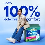 (3 pack) Always Ultra Thin Pads with Wings, Size 2, Long Super Absorbency, 58 Count
