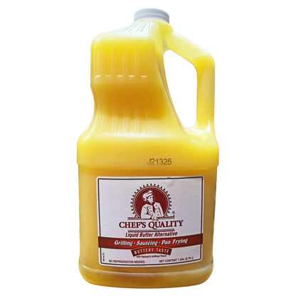 Chef's Quality Liquid Butter Alternative | Grilling Sauteing Pan Frying | Buttery Taste | Kosher | 1 Gallon
