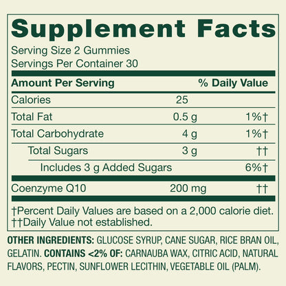 Spring Valley CoQ10 Adult Gummies, 200 mg, 60 Count