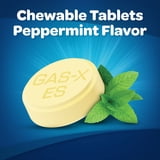 Gas-X Extra Strength Chewable Gas Relief Tablets with Simethicone 125 mg, Peppermint Creme - 18 Count