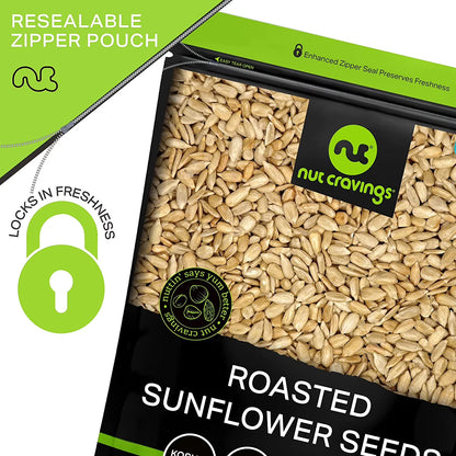 Nut Cravings Roasted Unsalted Sunflower Seeds Kernels Edible No Shell (16oz - 1 lbs)
