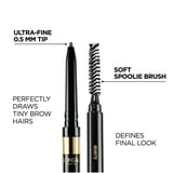 (2 pack) L'Oreal Paris Brow Stylist Definer Waterproof Eyebrow Mechanical Pencil, Dark Brunette, 2 Pack