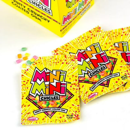 (12 pack) Gerrit J Verburg Co. Mini Fruit Flavored Mini Chicles Gum, Chewing Gum 22.5g Pack