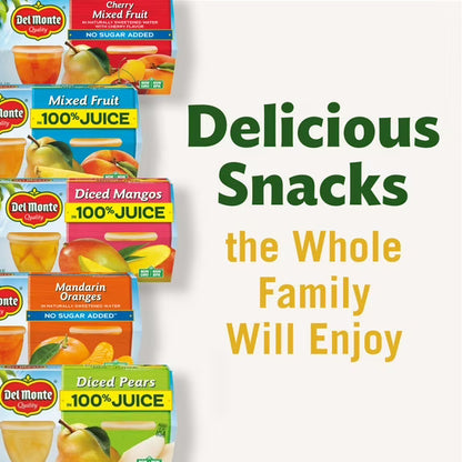 Del Monte Mandarin Orange Fruit Cup Snacks, 4 oz Cup (Pack of 4)