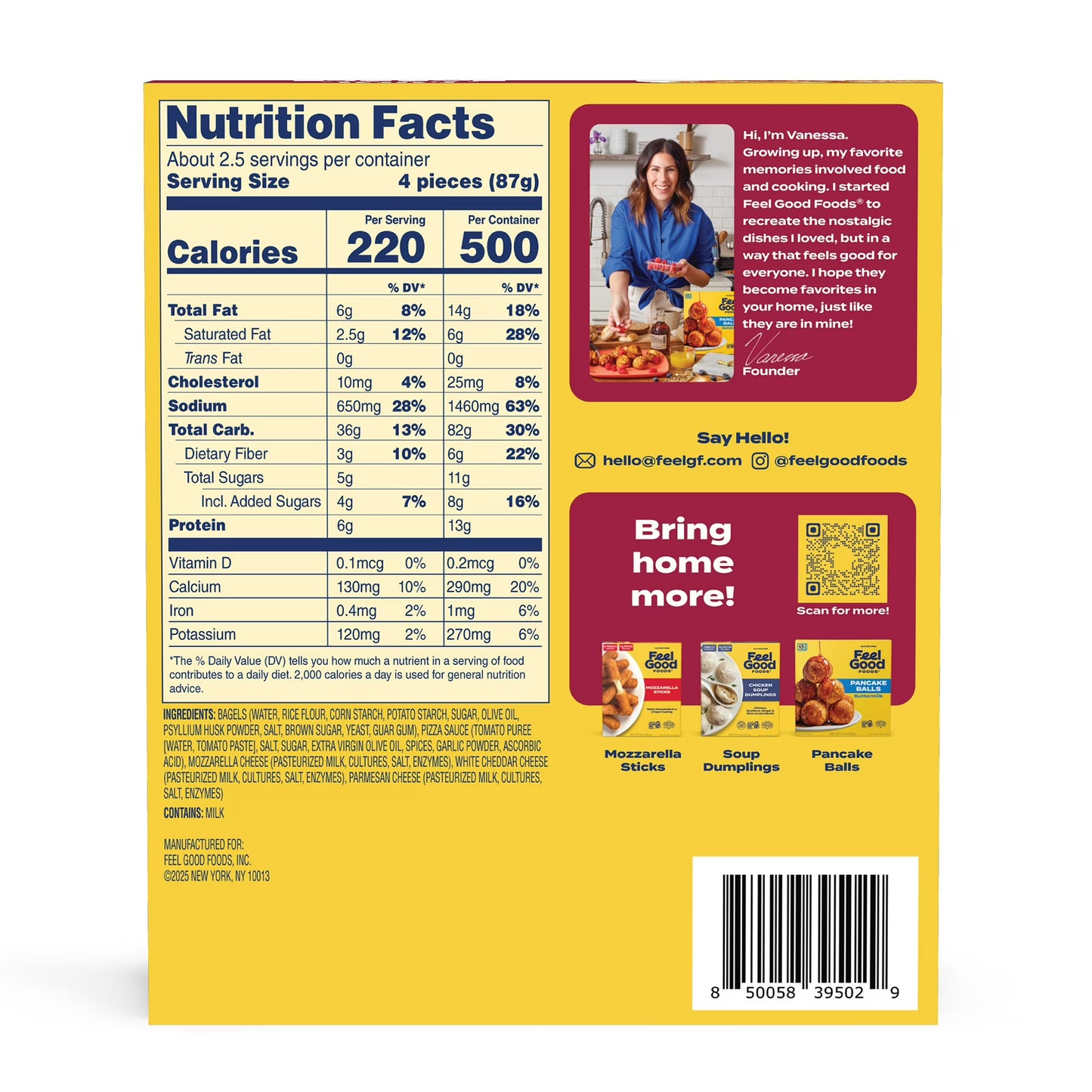 Feel Good Foods Gluten Free Three Cheese Mini Pizza Bagels - 7 Ounce