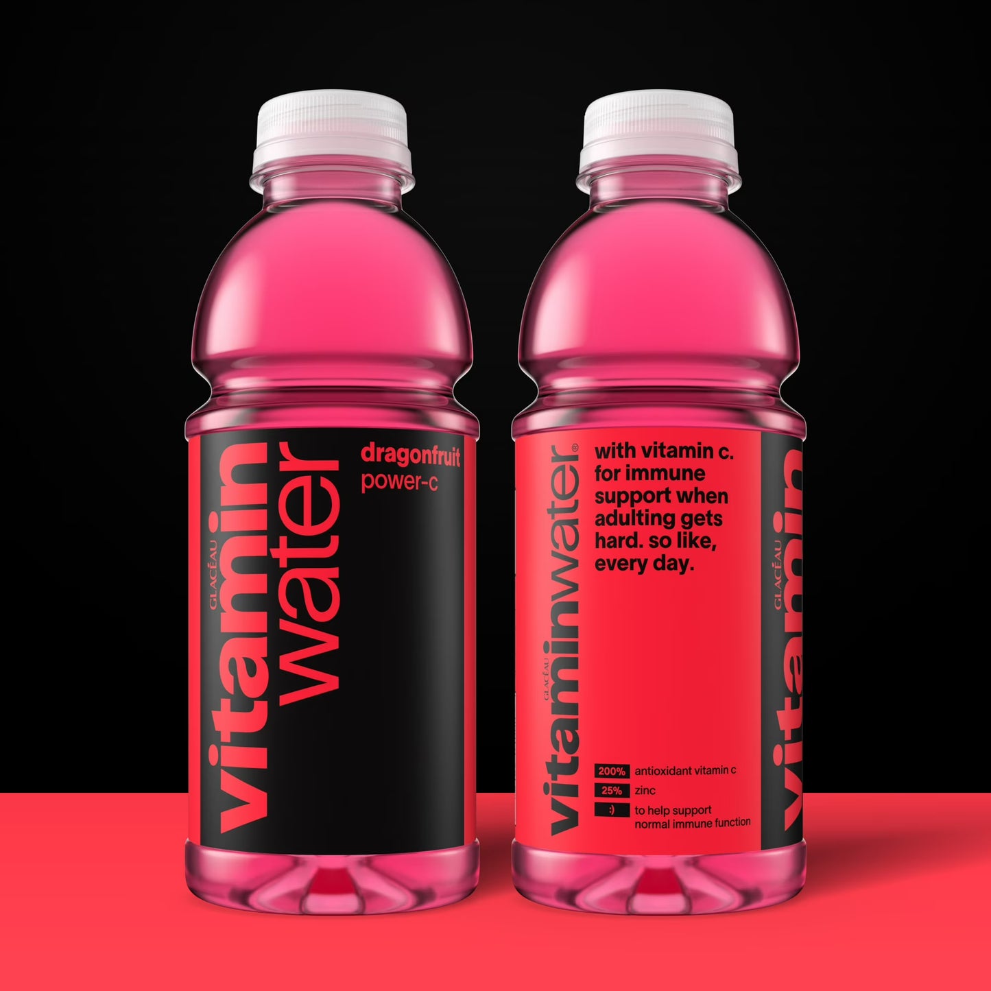 vitaminwater Power-C Dragonfruit Flavored Water Beverage Bottle, 20 fl oz