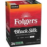Folgers Black Silk, Dark Roast Coffee, Keurig K Cup Pods, 24 Count Box