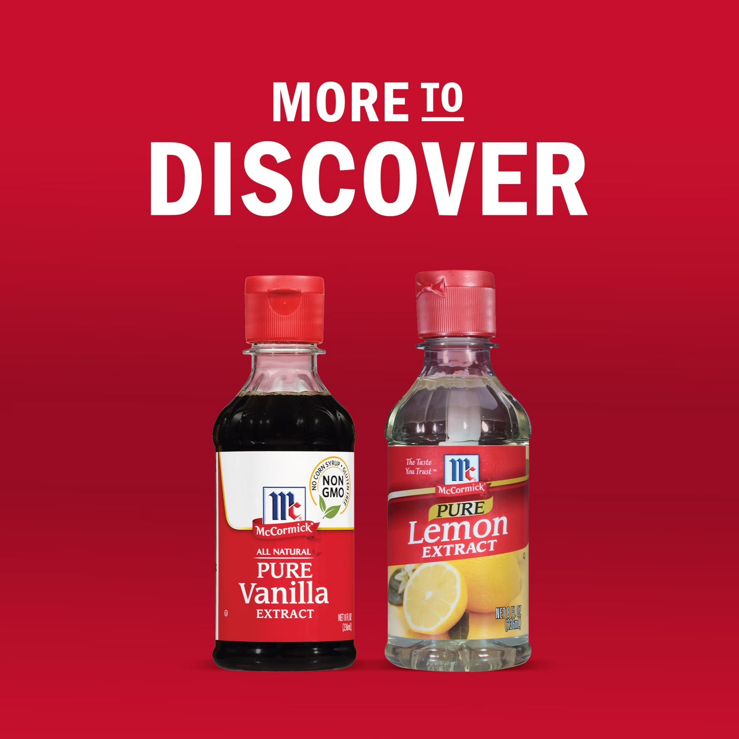McCormick Non-GMO Gluten Free All Natural Pure Vanilla Extract, 8.0 fl oz Bottle