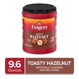 Folgers Toasty Hazelnut Artificially Flavored Ground Coffee, 9.6 oz Canister