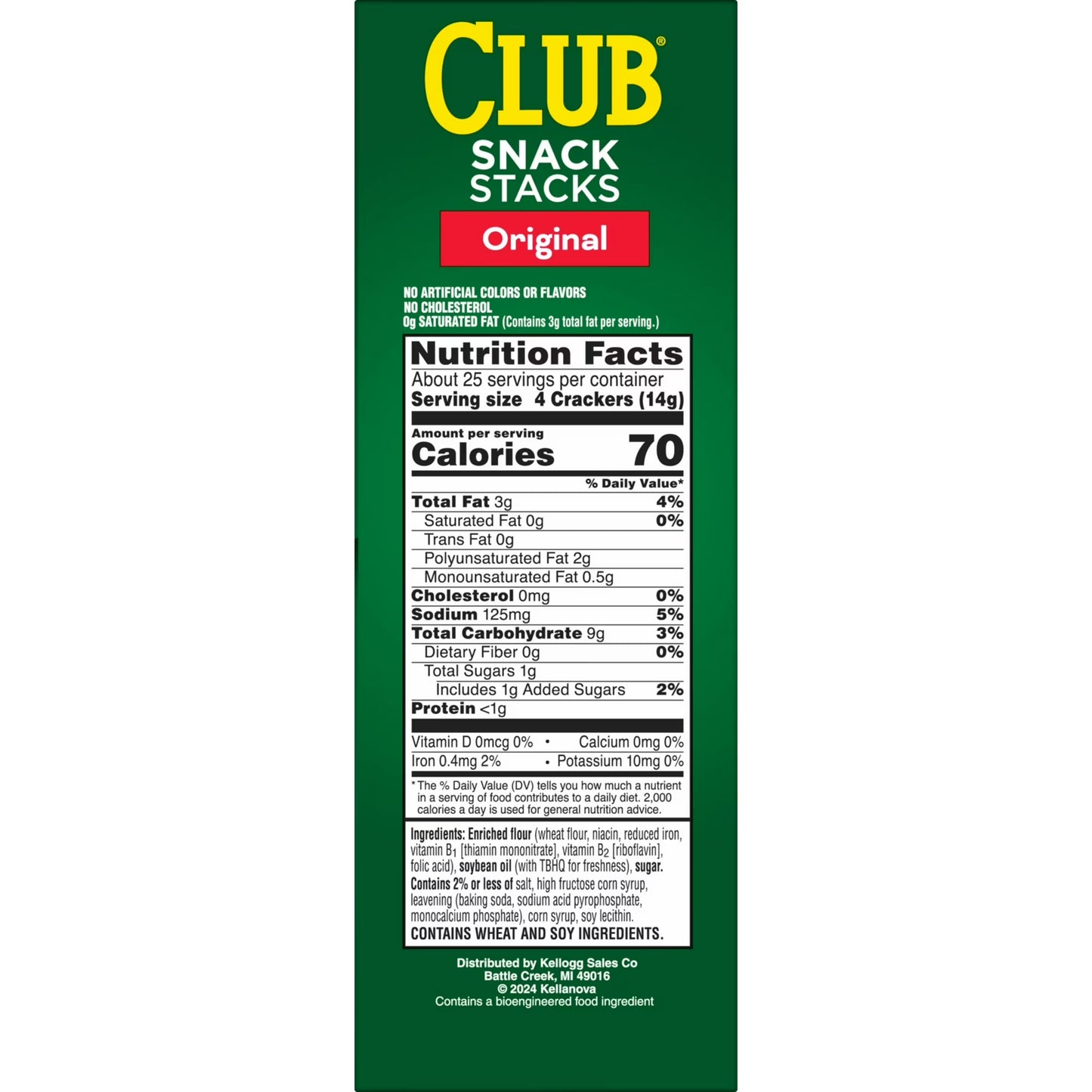 Club Snack Stacks Original Crackers, Lunch Snacks, 6 Count