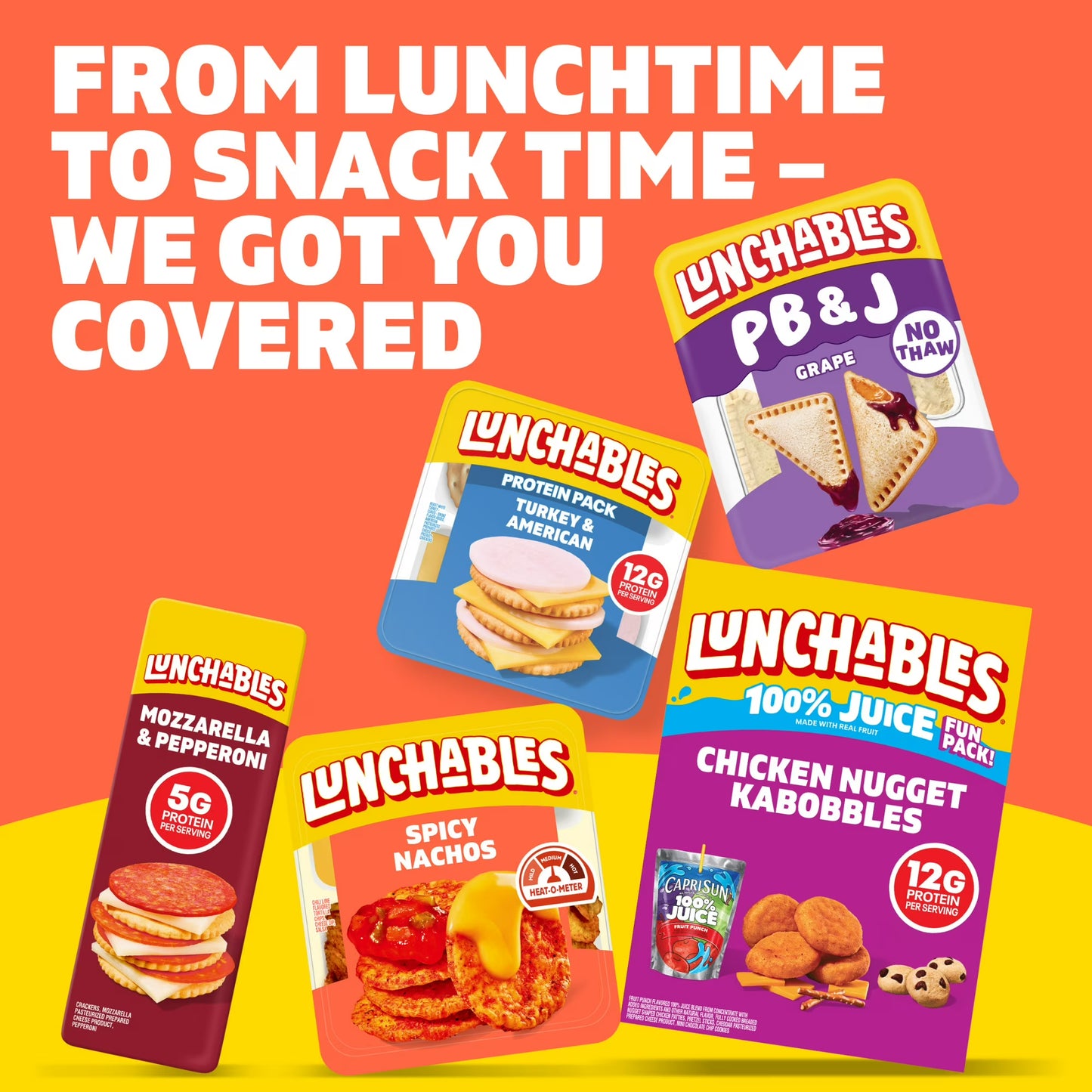 Lunchables Spicy Nachos with Chili Lime Flavored Tortilla Chips, Cheese Dip & Salsa, 4.4 oz Pack