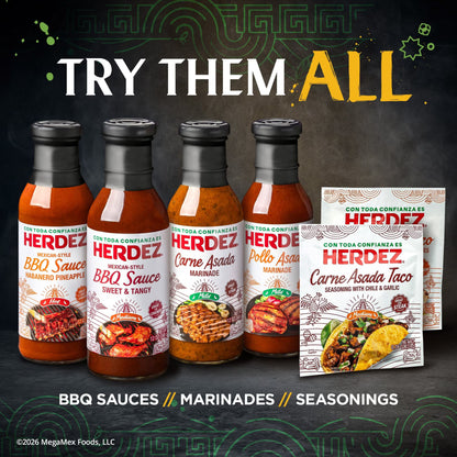 HERDEZ Carne Asado Taco Seasoning Medium, Taco Seasoning with Chile & Garlic, 0.78oz Packet