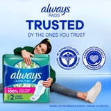 Always Ultra Thin Pads with Wings, Size 2, Long Super, 20 Count