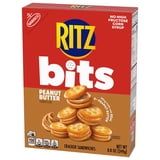 (3 pack) RITZ Bits Peanut Butter Sandwich Crackers, Snacks for Kids and Adults, Lunch Snacks, 8.8 oz