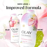 Olay Fresh Radiance Body Wash with Essence of Strawberry and Mint, 22 fl oz