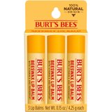 Burt's Bees 100% Natural Origin Beeswax Moisturizing Lip Balm with Vitamin E & Peppermint Oil, 3 Pack