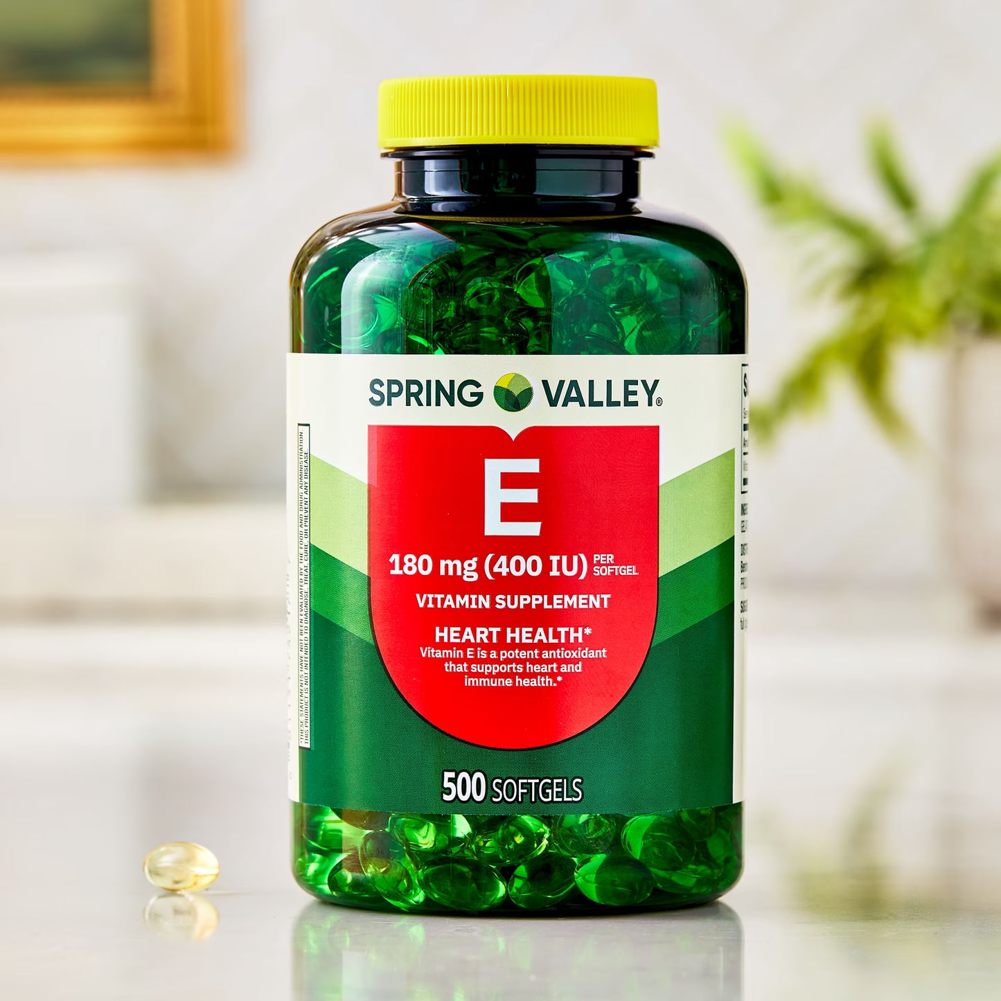 Spring Valley Vitamin E 180 mg Softgels for Heart Health, 500 Count