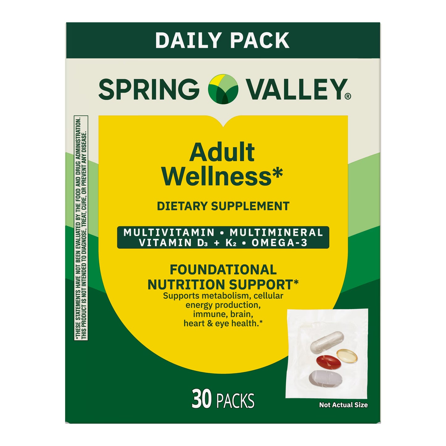 Spring Valley Adult Wellness Daily Pack, 30ct