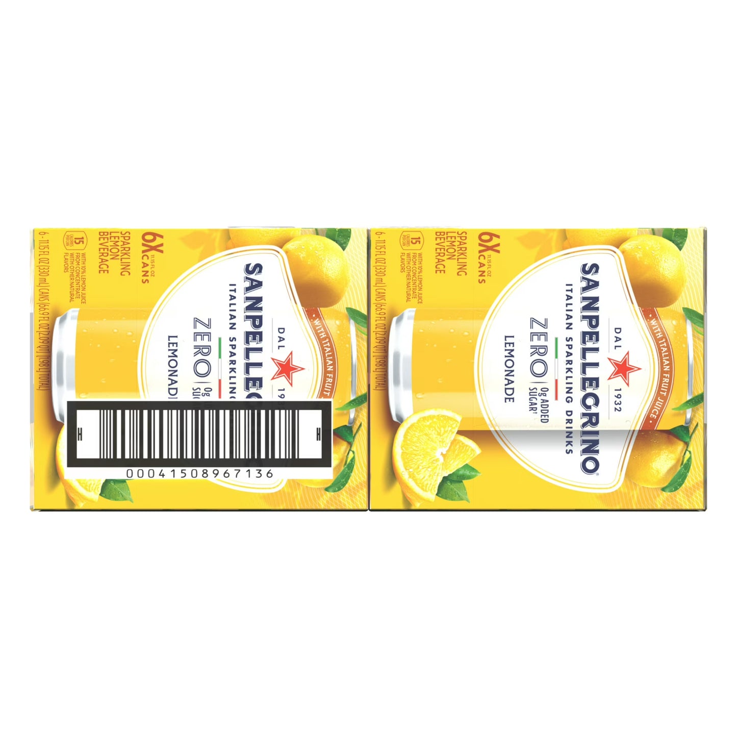 SanPellegrino Soda Italiana Sparkling Lemonade, Low Calorie Zero Added Sugar, 24 Pack Cans