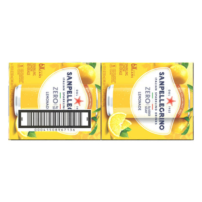 SanPellegrino Soda Italiana Sparkling Lemonade, Low Calorie Zero Added Sugar, 24 Pack Cans