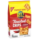 RITZ Toasted Chips Original Crackers, Party Snacks, Family Size, 11.4 oz