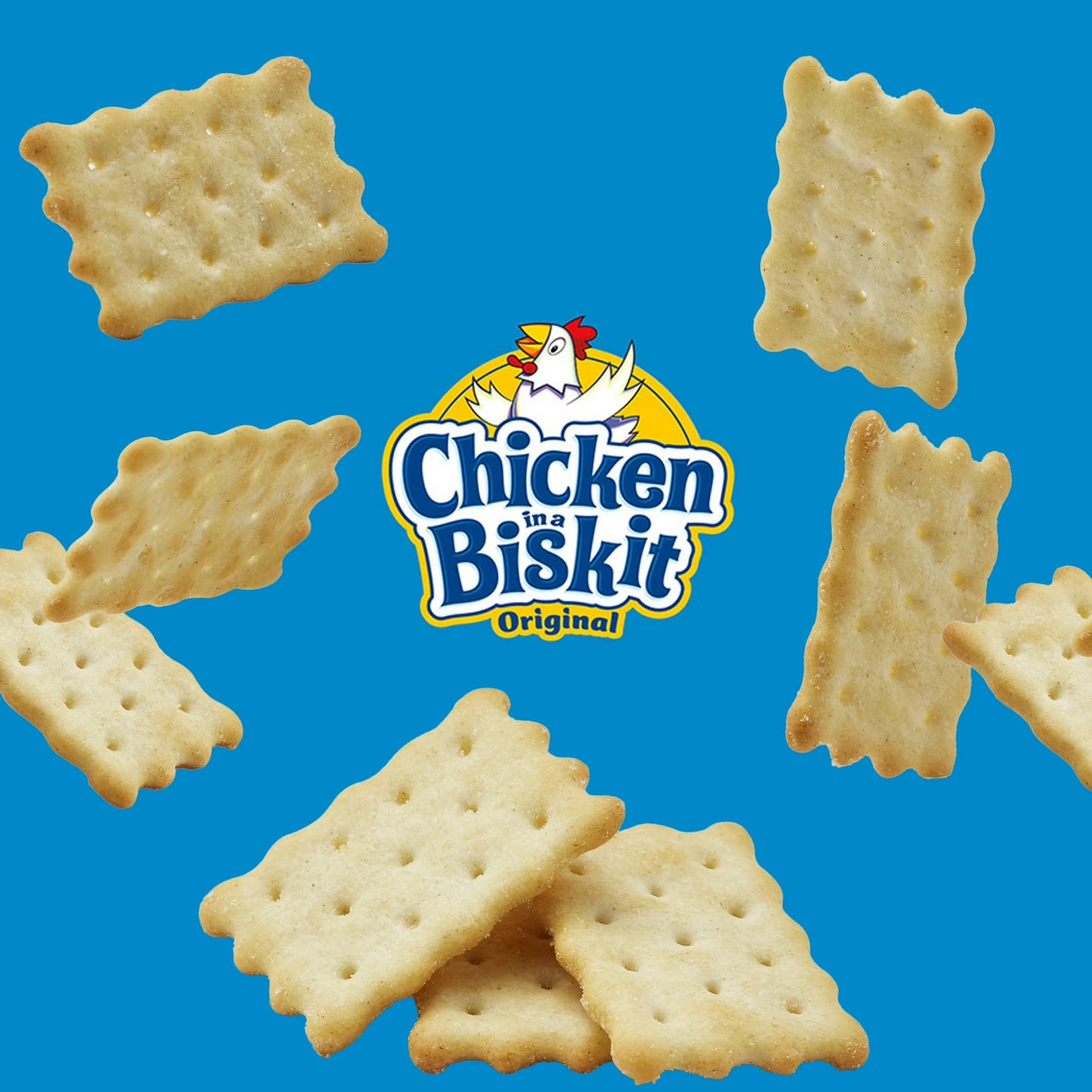 (3 pack) CHICKEN IN A BISKIT Original Baked Snack Crackers, Lunch Snacks, Family Size, 12 oz