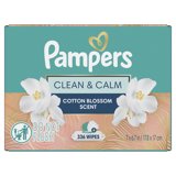 Pampers Wipes, Clean & Calm, Cotton Blossom Scent, 336 Wipes Total (6X Pop-Top Packs)