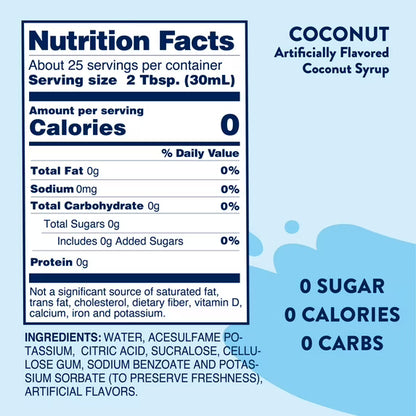 Jordan's Skinny Mixes Sugar Free Coconut Syrup, 25.4 Fl Oz