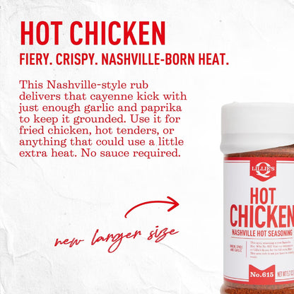Lillie’s Q Nashville Hot Chicken Seasoning – Spicy Nashville Hot Seasoning & Chicken Rub; 5.7 oz