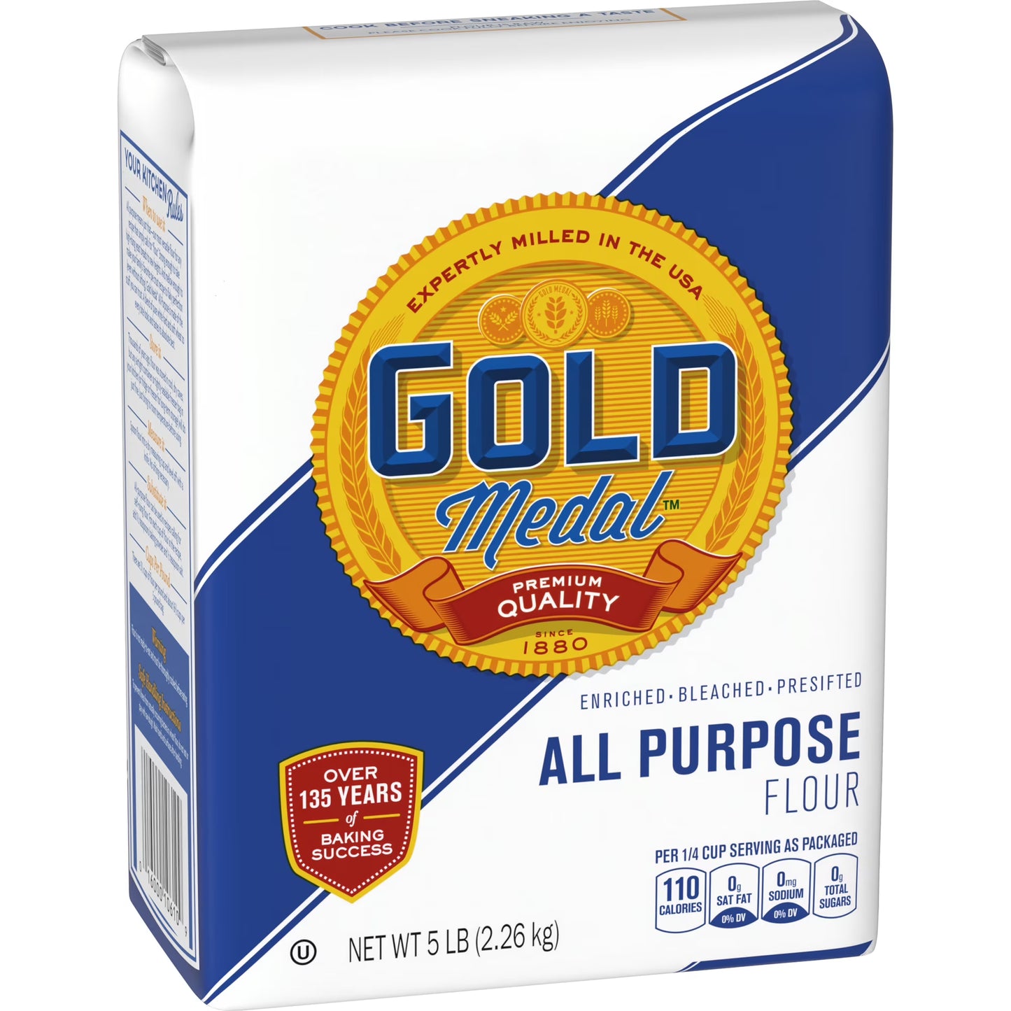 (8 pack) Gold Medal All Purpose Flour, Baking Flour, 5 lb Bag