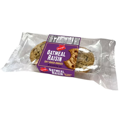 Homestyle Soft Baked Oatmeal Raisin Cookie 6 Count, Ready to Eat, Kosher Dairy, Contains: Eggs, Milk, Soy, Wheat