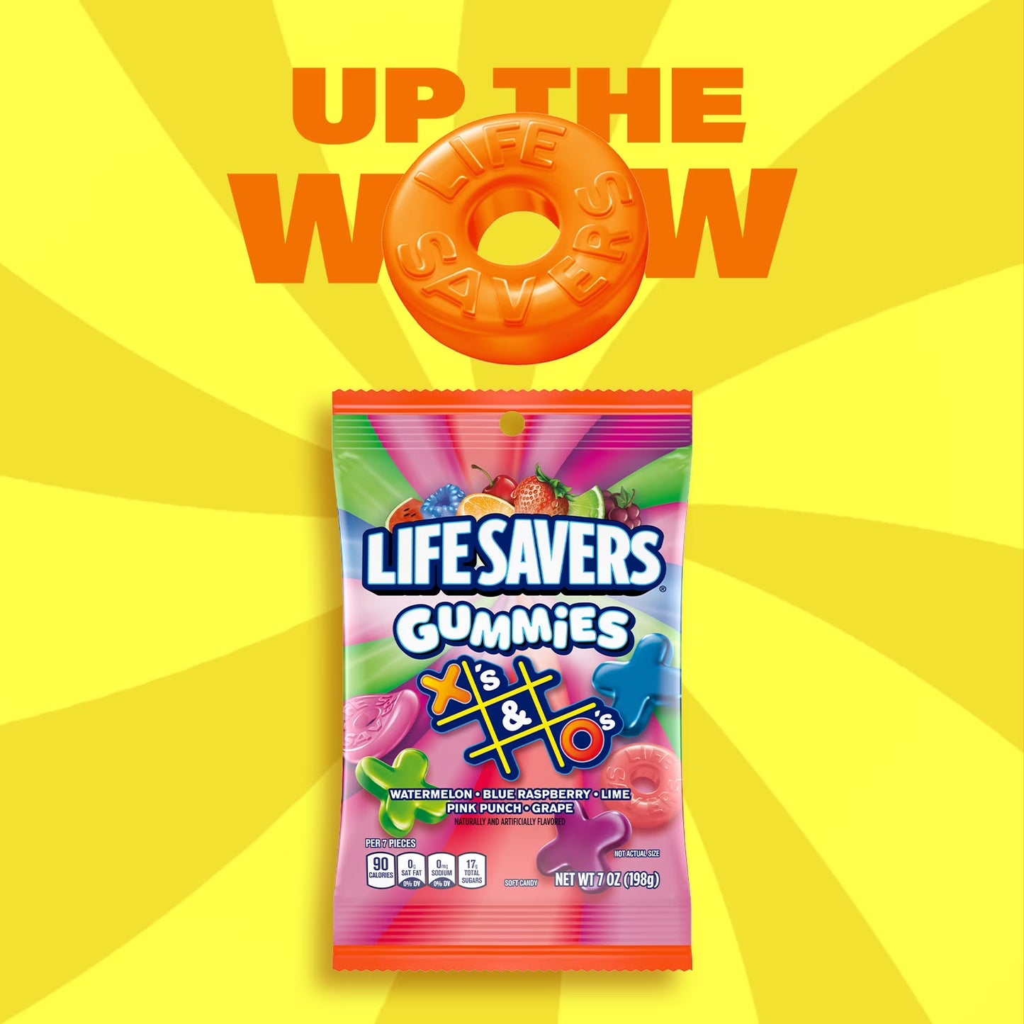 Life Savers Gummies X's & O's Gummy Candy - 7 oz Bag