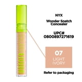 NYX Professional Makeup Wonder Snatch Matte Concealer, Full Coverage Under Eye Concealer, Light Ivory, 0.10 fl oz