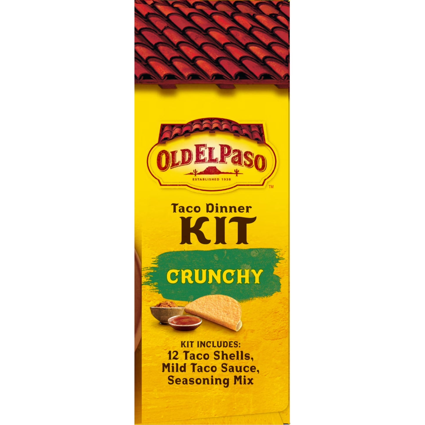 Old El Paso Crunchy Taco Dinner Kit, Easy Meal Prep, 12 Count, 8.8 oz