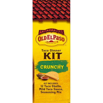 Old El Paso Crunchy Taco Dinner Kit, Easy Meal Prep, 12 Count, 8.8 oz