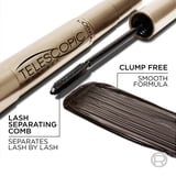 (2 pack) L'Oreal Paris Telescopic Original Washable Mascara, Black Brown