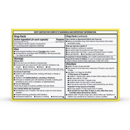 Member's Mark Esomeprazole Magnesium Capsules, 20 mg, 42 ct.