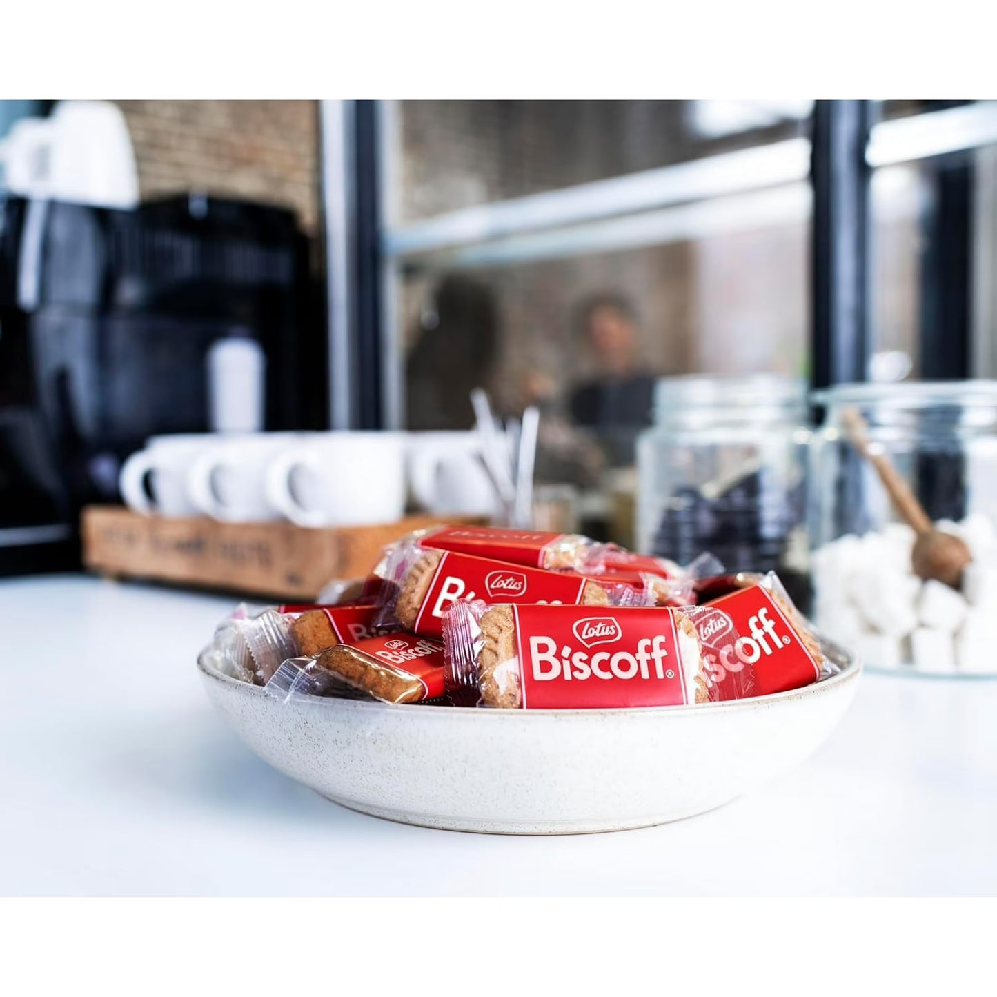 Belgian Shortbread Biscoff Cookies | Individually Wrapped Caramelized Cinnamon Crunch Treat | Snack for Coffee Tea Ice Cream Office Holiday Gift Party Favor 32 Pack (Each Pack 2 Cookies) 64 Total