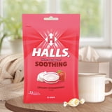 (3 pack) HALLS Soothing Creamy Strawberry Throat Drops, FSA/HSA Eligible, 25 Drops