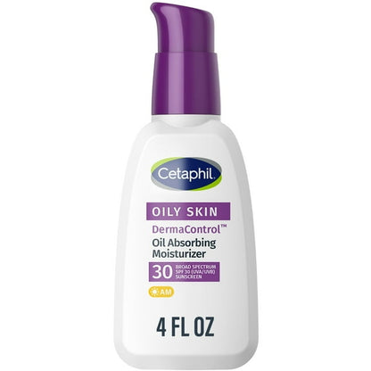 Cetaphil DermaControl Oil Absorbing Face Moisturizer SPF 30, 4 fl oz