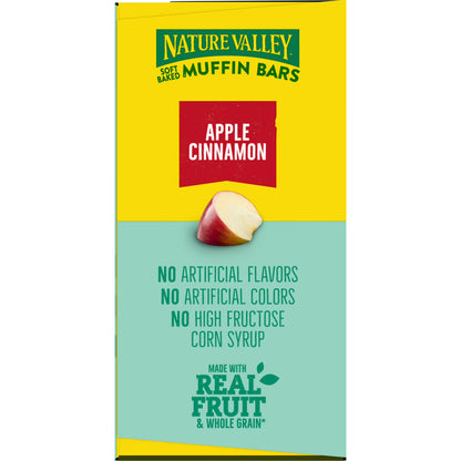 (6 pack) Nature Valley Soft Baked Muffin Bars, Apple Cinnamon, Snack Bars, 10 Bars, 12.4 oz