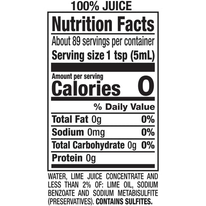 (12 pack) Realime 100% Lime Juice, 15 Fl Oz, 1 Count